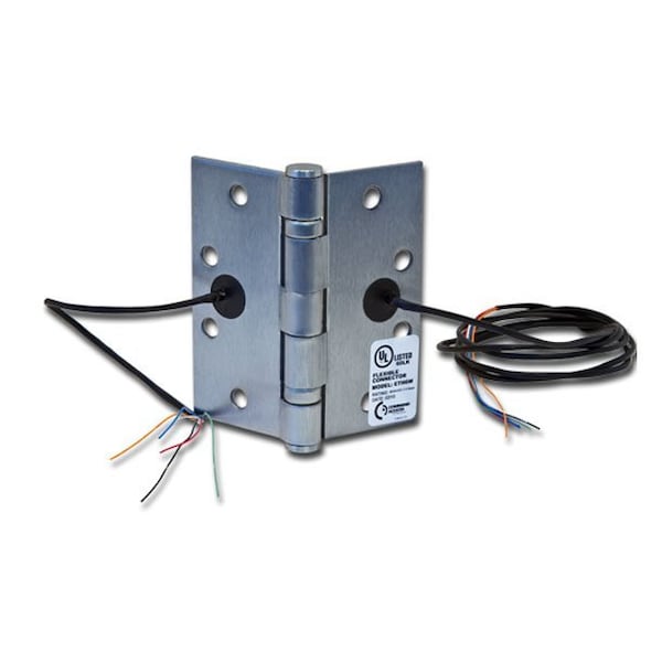 Command Access 4-1/2in x 4in Electric 4 Wire BB1279 Steel Base Hinge US26D Satin Chrome Finish ETH4W4540626BB79 - main